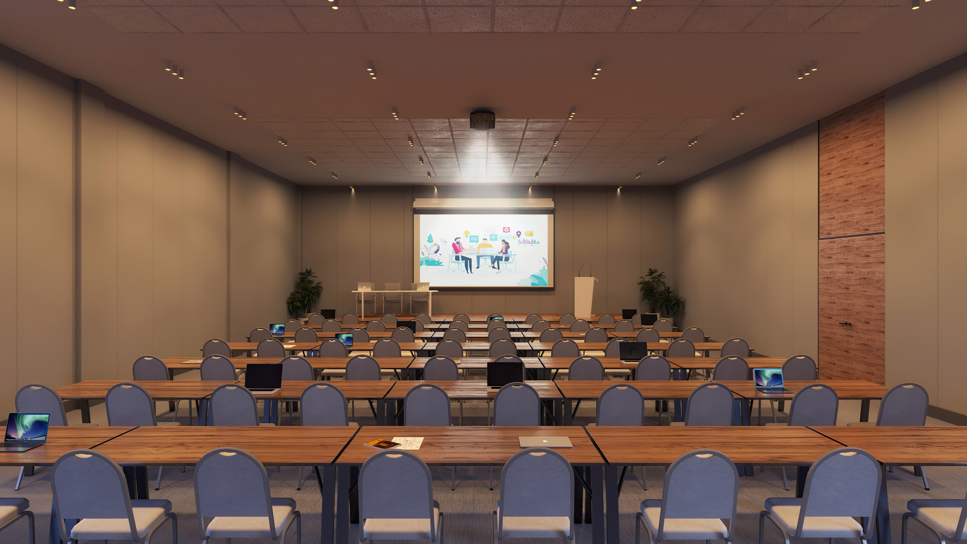 Salas modulares de conferências e workshops